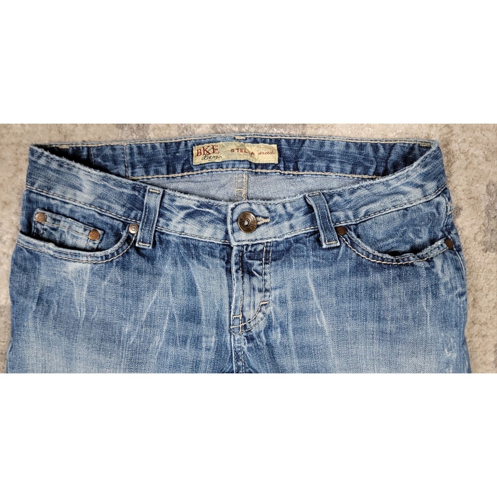 BKE Denim STELLA Women's Stretch Low Rise Straight Blue Jeans Size 27x37.5 - Picture 3 of 10